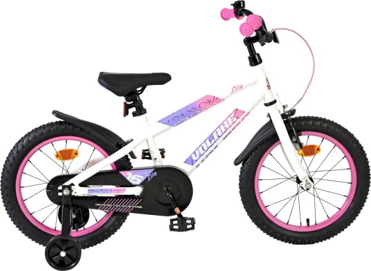 Volare Lily 16" Barnesykkel med Avtakbare Støttehjul Hvit/Rosa/Lilla Volare Lily 16" Barnesykkel med Avtakbare Støttehjul Hvit/Rosa/Lilla