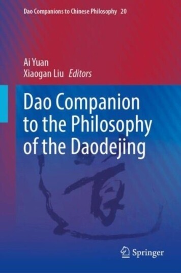 Dao Companion to the Philosophy of the Daodejing