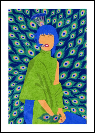 peacock woman Plakat / 70x100 peacock woman Plakat / 70x100