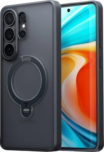 Torras Ostand Q3 Spin Mobildeksel for Samsung Galaxy S26 Ultra - Obsidian Black