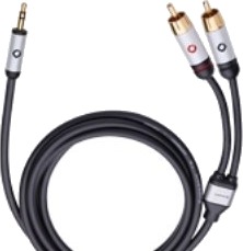 Oehlbach 60006, 3.5Mm, Hankjønn, 2 X Rca, Hankjønn, 5 M, Sort
