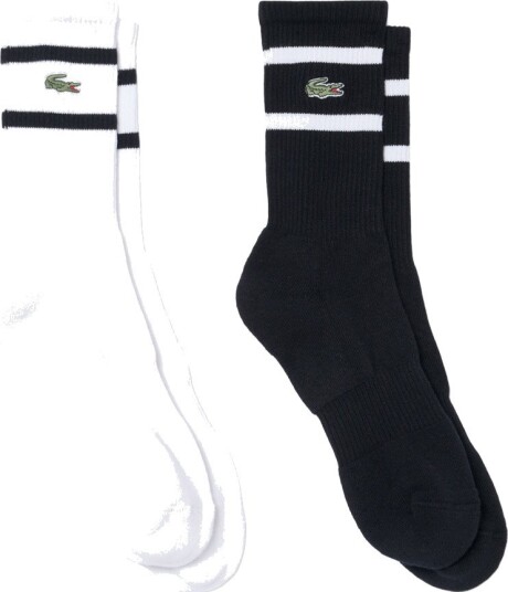 Lacoste Heritage Socks 2 Pack Svart Hvit Golfsokker Black/White (258)