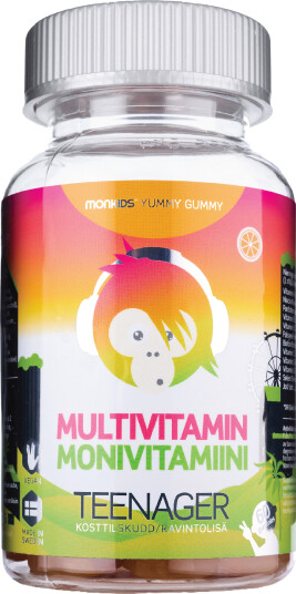 Monkids Multivitamin Teenager Appelsin 60 stk.