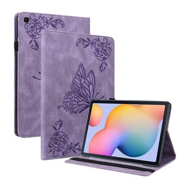 Samsung Galaxy Tab S6 Lite 2020/2022/2024 Butterfly serien folio etui Lilla