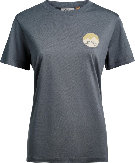 Lundhags Women"s Järpen Printed T Shirt Dark Sky Blue Dk Sky Blue L