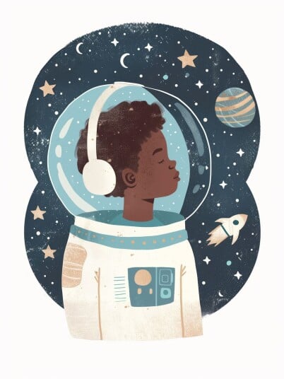Namly Design Plakat Astronautdrøm POSTERSQMEUB Namly Design Plakat Astronautdrøm POSTERSQMEUB