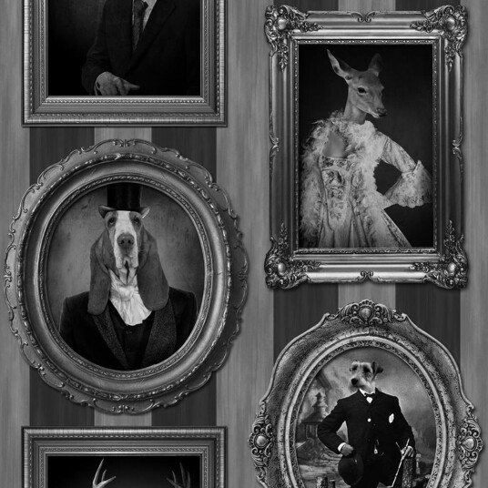 Muriva Dogs In Frames Wallpaper