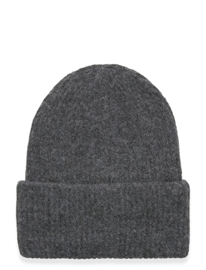 Gina Tricot Rib Beanie   Grey   ONE SIZE