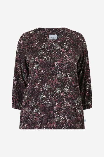 Zhenzi Topp Zh sylva 1017 blouse 3/4 Rød