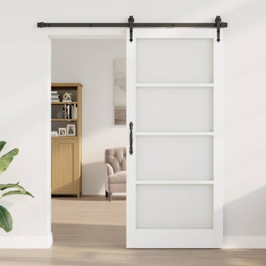 vidaXL Innvendig Dør med Glass "ORKDAL" Hvit 93x211x4 cm