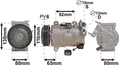 AC-kompressor VAN WEZEL 4001K703
