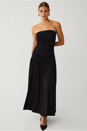 Gina Tricot Maxikjole Dropped Waist Svart