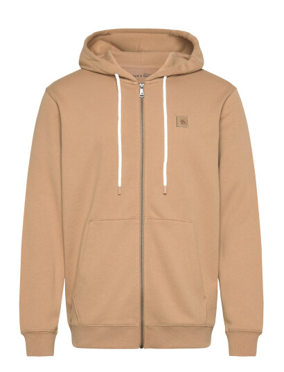 Scotch & Soda Full Zip Logo Hoodie - Beige - XXL Scotch & Soda Full Zip Logo Hoodie - Beige - XXL