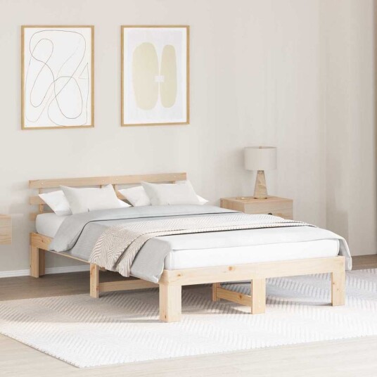  Furutre Senge Ramme Naturlig Massivt furutre 120 x 200 cm