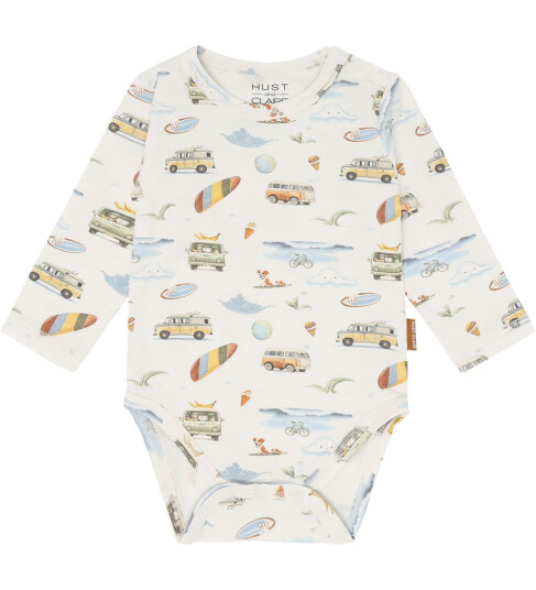 Hust And Claire Body I/e HCBuster Ivory m. Trykk 56 Langermet Body Hvit