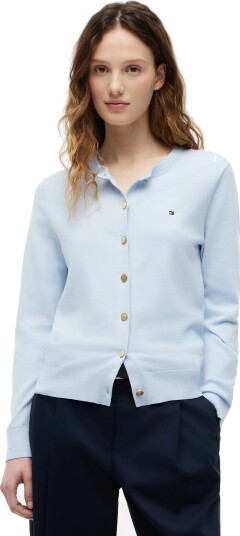 Tommy Hilfiger Co Jersey Fine Gg C Nk Ls Cardi   Blue   L