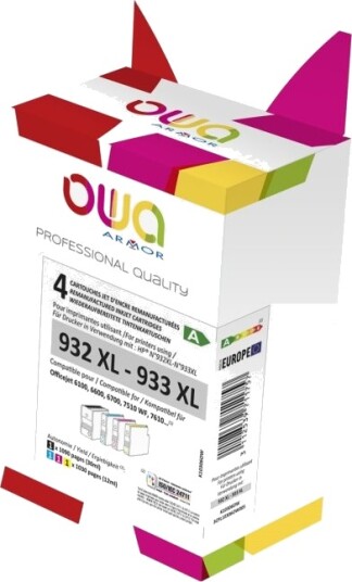 OWA HP 932XL/933XL BK/Y/C/M kompatible blekkpatroner 4 pk K10306OW