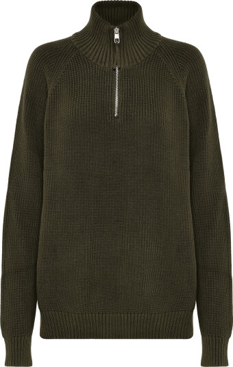Revolution Half Zip Knit   Khaki green   L