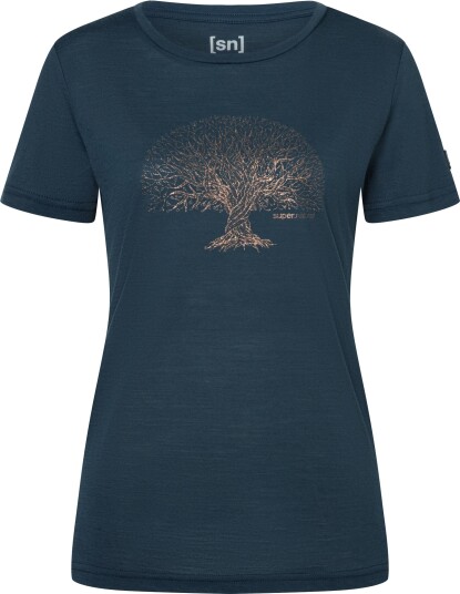 super.natural Women"s Tree Of Knowledge Tee Blueberry/copper XS