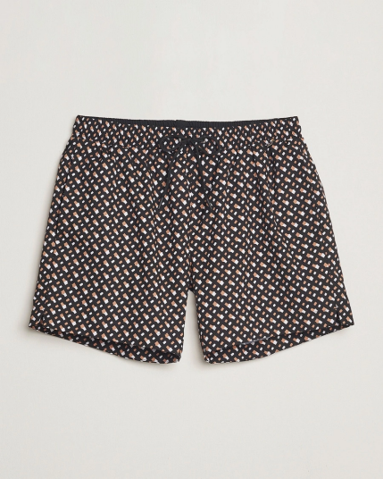 Boss BLACK Manu Monogram Swimshorts Black Boss BLACK Manu Monogram Swimshorts Black