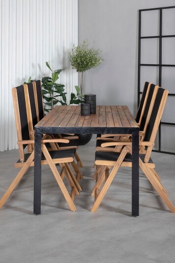Venture Home   Spisegruppe Bois med 6 spisestoler Little John   Brun