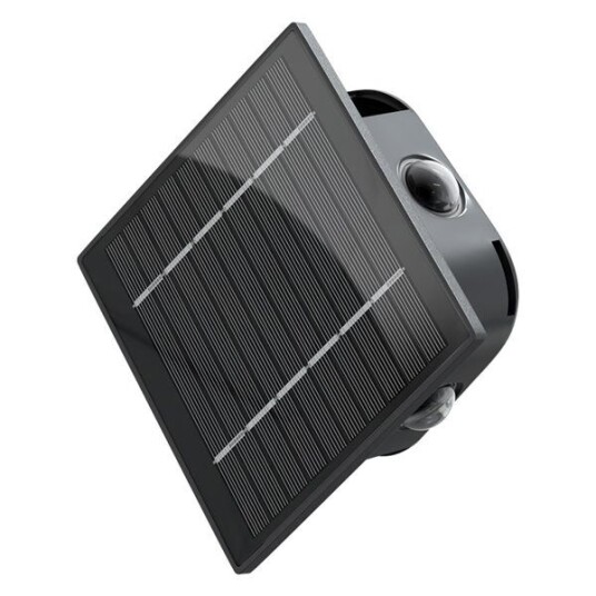 Goobay LED-vägglampa med solcell Romb, svart 30 lm, 3 lägen varmvit till kallvit (3000, 4200, 6500 K), för indirekt utomhusbelysning