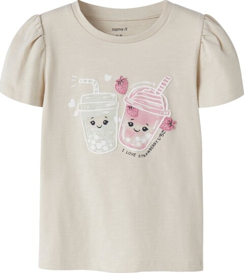 Name It T skjorte NmfJelleanal Mandelmelk Name It 5 år (110) T skjorte Beige Rosa