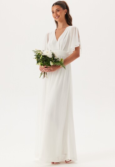 Bubbleroom Occasion Butterfly Sleeve Chiffon Gown
