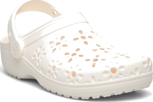 Crocs Classic Floral Cut Out Clog K White 38/39