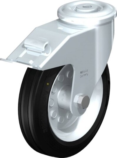 Blickle 694455 Ler-Ve 180R-Fi-El Styrehjul Med Brems, Hjuldiameter 180 Mm, Maks. 170 Kg