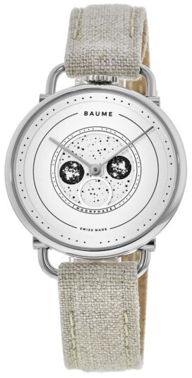 Baume & Mercier Dameklokke M0A10639 Hvit/Lær Ø35 mm