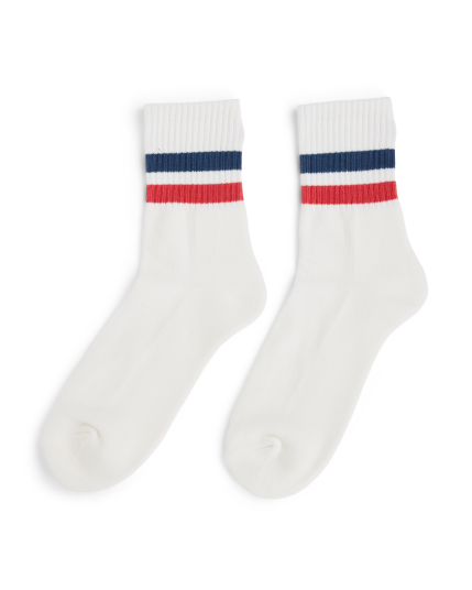 Amundsen Sports Oslo Quater Sock White/Red Navy S 36 40