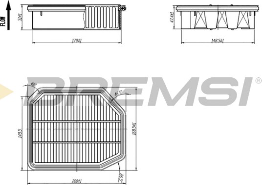 Luftfilter BREMSI FA1089 Luftfilter BREMSI FA1089