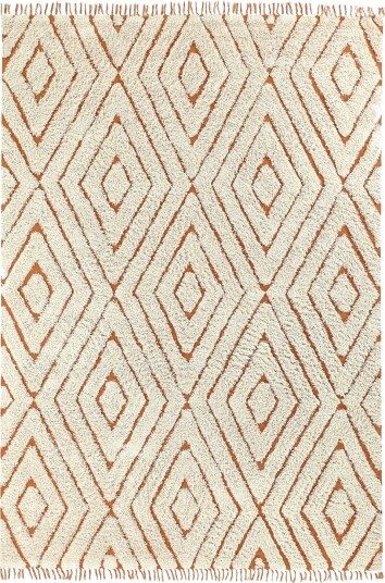 Ryetepper Holwell Natural Cotton Shaggy off white/brun Størrelse: 160 x 230 cm