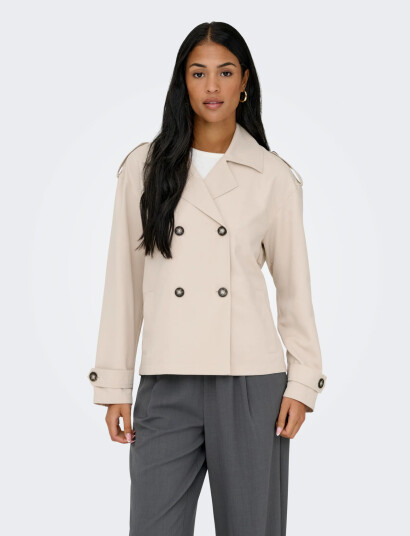 ONLY Onlhannah Short Life Trenchcoat Otw Cream L ONLY Onlhannah Short Life Trenchcoat Otw Cream L