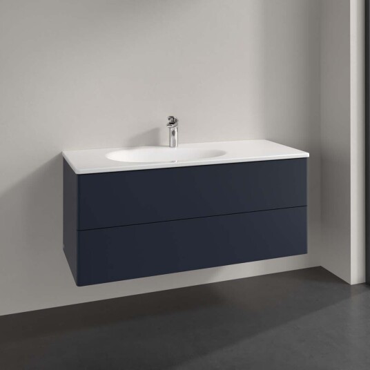 Villeroy & Boch  Antao Servantskap med 2 skuffer 118,8x49,2x50,4 cm u/lys Blå Matt