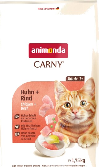 Animonda Carny Tørrfôr Adult + Storfekjøtt Kylling 3 X 1.75 kg