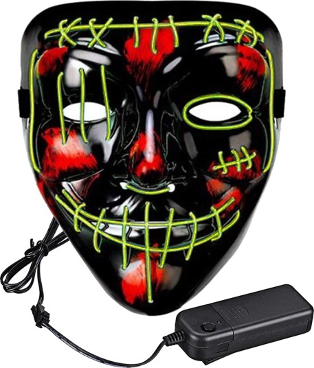Catsson El Wire Purge 2 LED Maske Gul PK00184