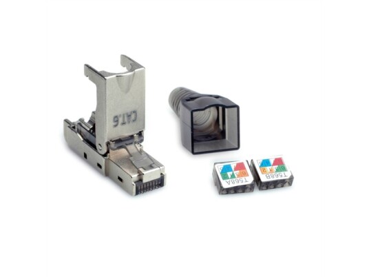 Value 26.99.0371 Rj 45 Sølv Polykarbonat Pc Zink Cat6e Gull Iso/Iec11801 Iec60603 7