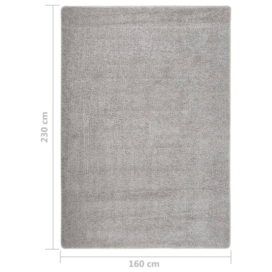 vidaXL Flossteppe lysegrå 160x230 cm sklisikkert vidaXL Flossteppe lysegrå 160x230 cm sklisikkert