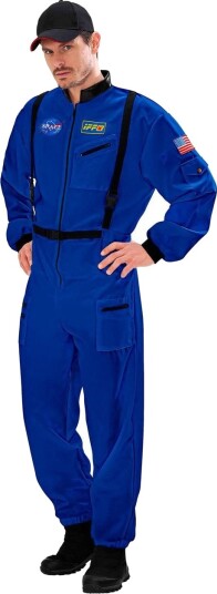 Blått Astronaut Herrekostyme