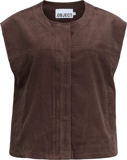 Object Objpella Lo Waistcoat 146   Brown   36