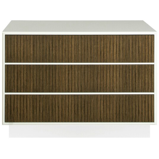 Englesson Line Burned Walnut Kommode med 3 Skuffer Hvit