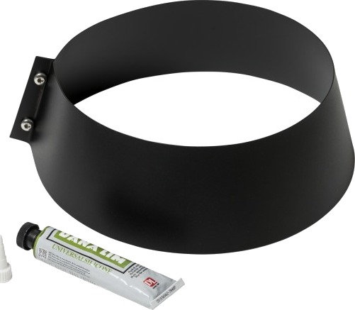 Metalbestos skorstein Ø 350 mm krage for beslag, svart