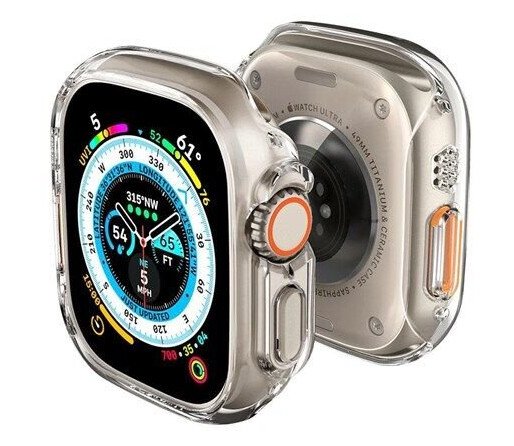 Spigen Thin Fit Deksel til Apple Watch Ultra 49mm - Gjennomsiktig