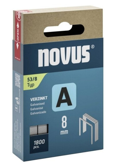 Novus Fintrådsstifter A Type 53 8Mm 1800 Stk 042-077 Novus Fintrådsstifter A Type 53 8Mm 1800 Stk 042-077