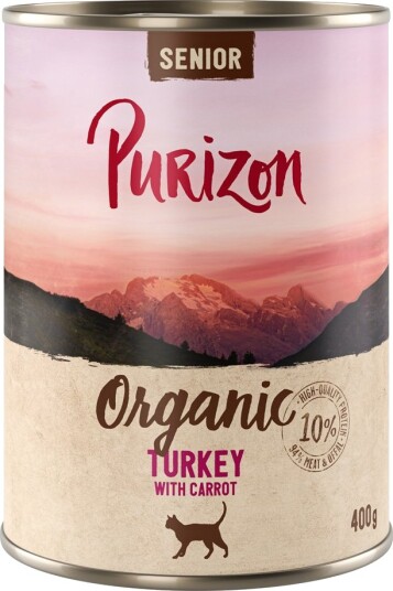 Purizon Våtfôr Senior Organic Nyhet Med Gulrot Kalkun 6 X 400 G