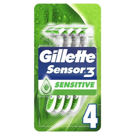 Gillette Sensor3 Sensitive engangsskraper 4 pcs.