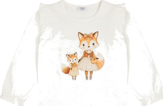 Hust and Claire Genser HCAlma Fox Ivory Hust and Claire 8 år (128) Genser Hvit