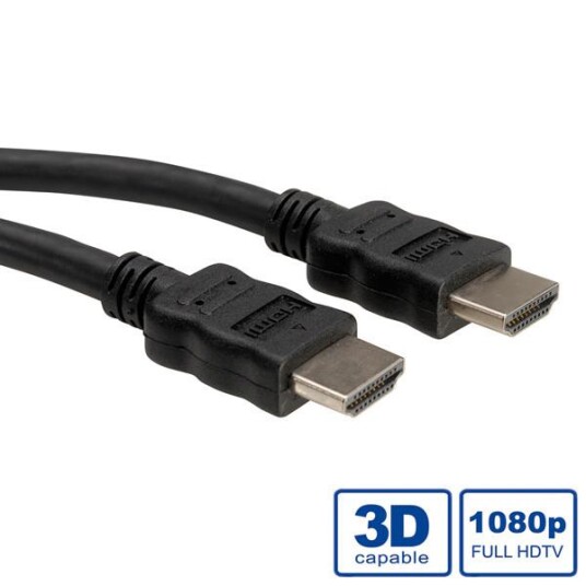 Roline HDMI High Speed Kabel 1m 3D Svart